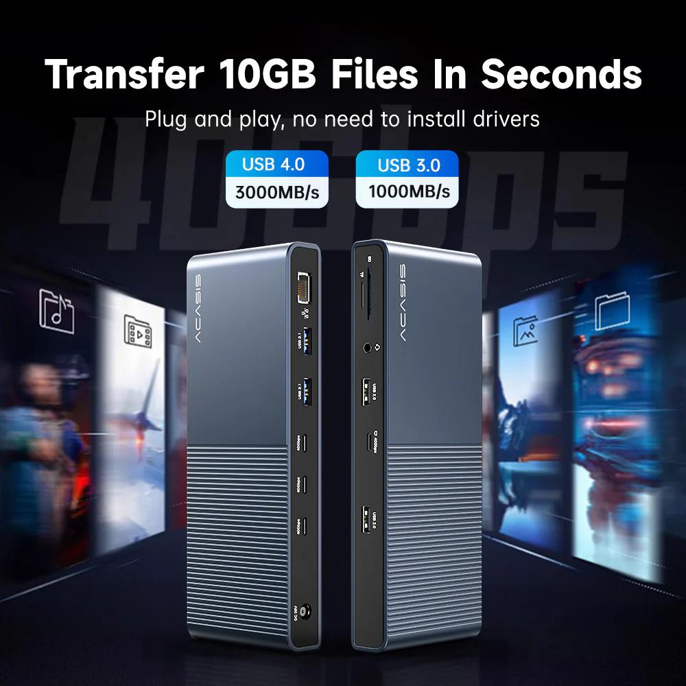 Acasis 13-in-1 40Gbps Docking Station Compatible with Thunderbolt 4/3 - Image 10