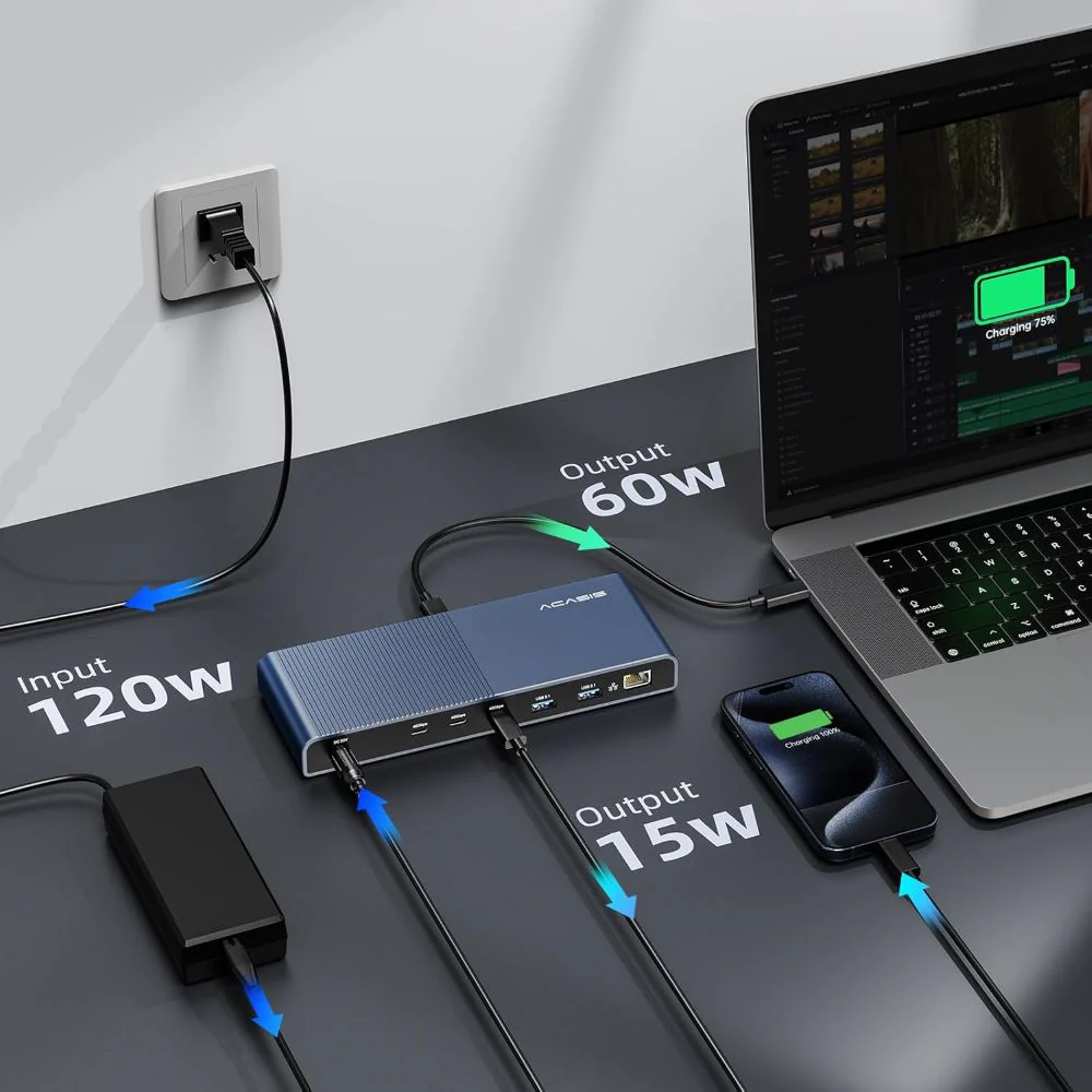 Acasis 13-in-1 40Gbps Docking Station Compatible with Thunderbolt 4/3 - Image 4