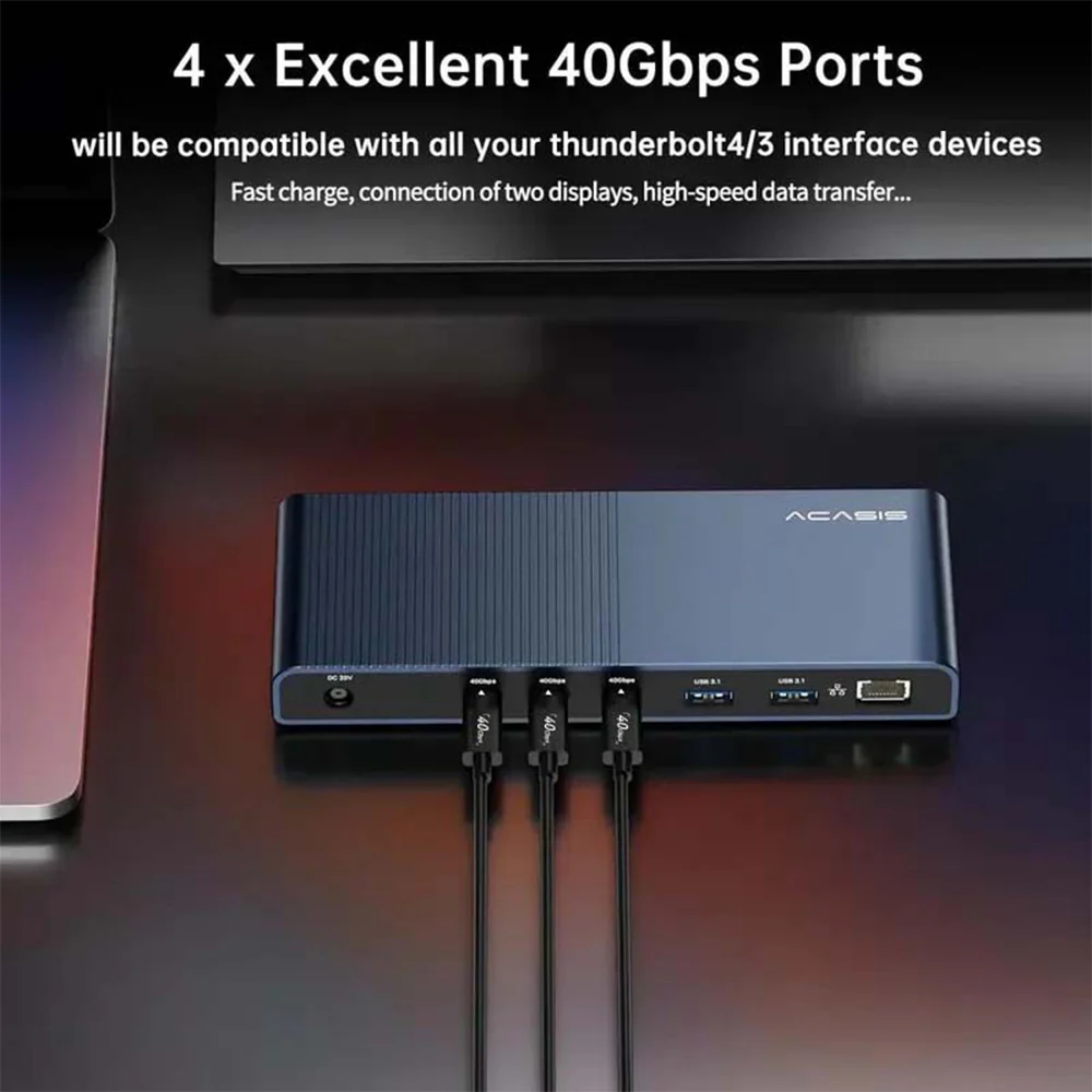 Acasis 13-in-1 40Gbps Docking Station Compatible with Thunderbolt 4/3 - Image 5