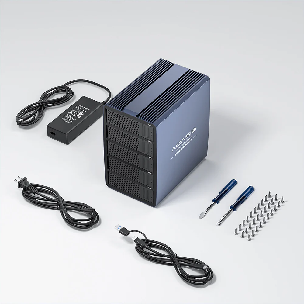 Acasis 5 Bay External Array 2.5/3.5 Inch USB to SATA HDD RAID Case - Image 11