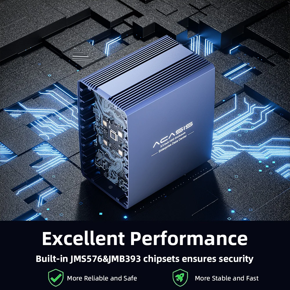 Acasis 5 Bay External Array 2.5/3.5 Inch USB to SATA HDD RAID Case - Image 4