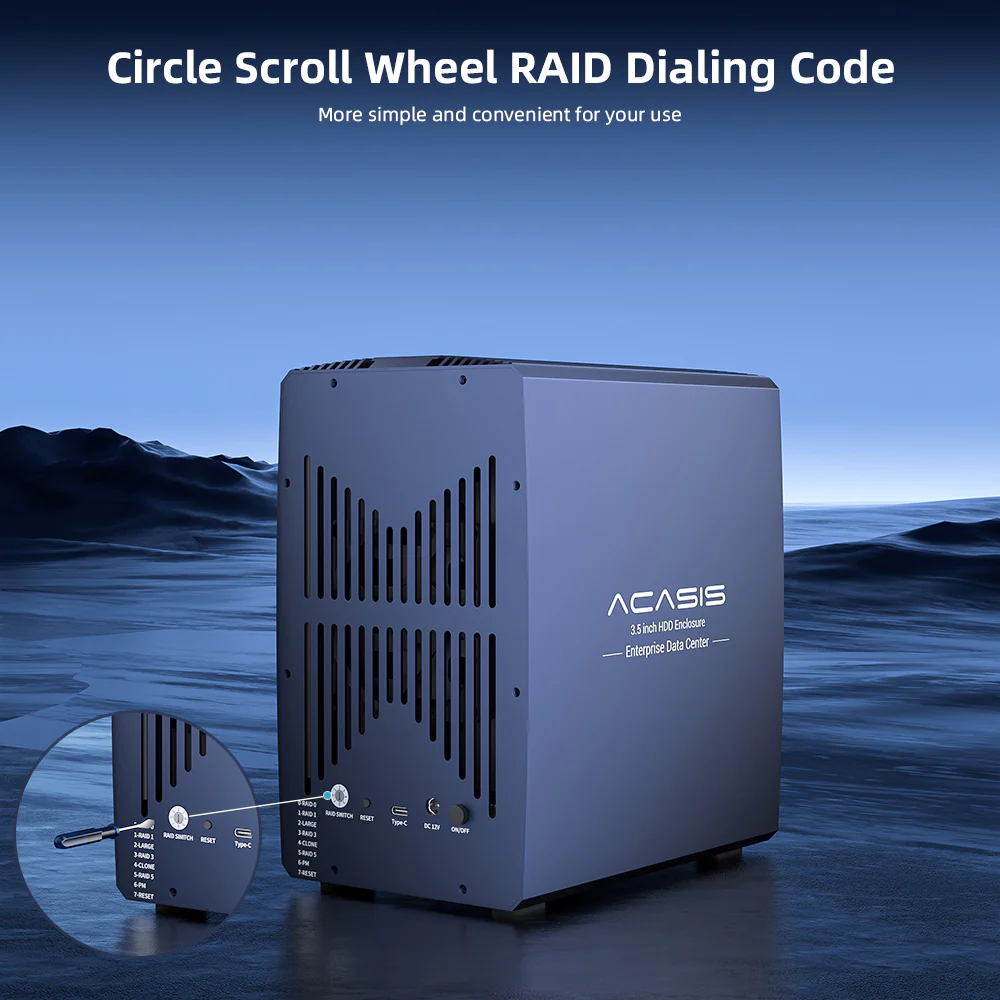 Acasis 5 Bay External Array 2.5/3.5 Inch USB to SATA HDD RAID Case - Image 5