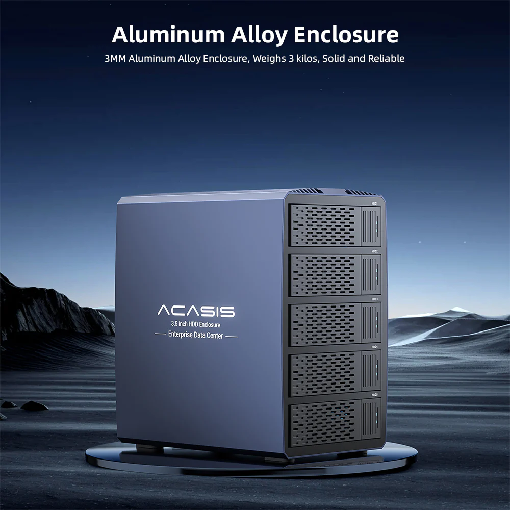 Acasis 5 Bay External Array 2.5/3.5 Inch USB to SATA HDD RAID Case - Image 6