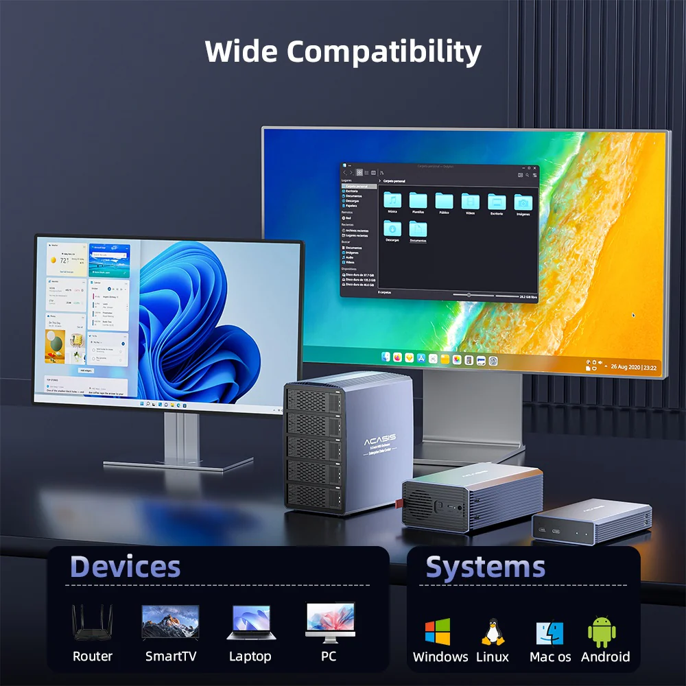 Acasis 5 Bay External Array 2.5/3.5 Inch USB to SATA HDD RAID Case - Image 8